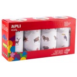 GOMETS APLI FAMILIAS ANIMALES PACK 4 ROLLOS