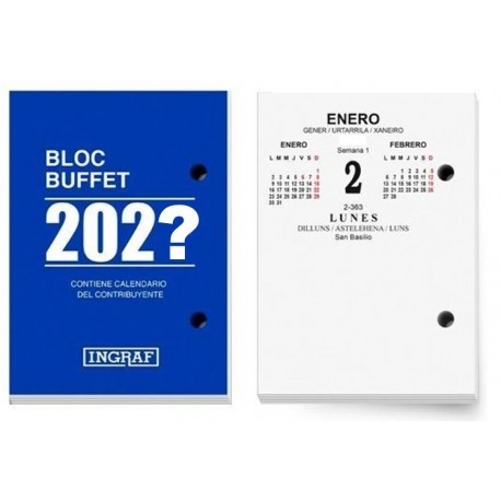 (L) TACO CALENDARIO SOBREMESA CASTELLANO