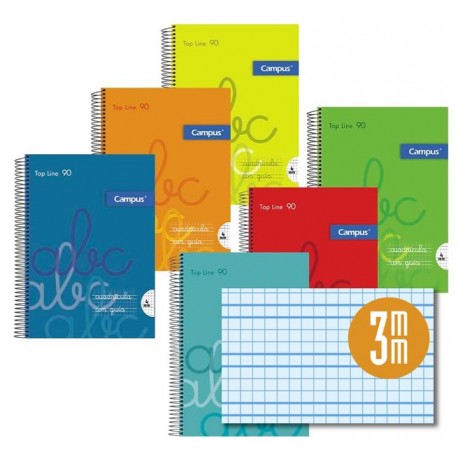 CUADERNO A4 CAMPUS PP 80H 90G CUAD. PAUTADA 3MM