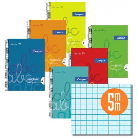 CUADERNO A4 CAMPUS PP 80H 90G CUAD. PAUTADA 5MM