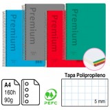 CUADERNO PREMIUM POLIPROPILENO A4 160H 90GR