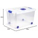 CONTENEDOR CON RUEDAS 59X41X35 CMS 55 LITROS