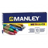 CERAS MANLEY C/10 COLORES METALLICS 