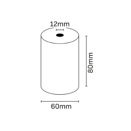 ROLLO PAPEL TERMICO 80X60X12MM 