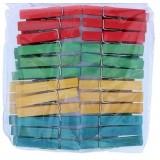 PINZAS MEDIANAS 48X7 MM MADERA COLORES 48 UDS