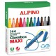 (L) ROTULADOR ALPINO MAXI C/ 144 COLORES SURTIDOS