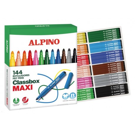 (L) ROTULADOR ALPINO MAXI C/ 144 COLORES SURTIDOS