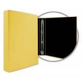 CARPETA FORRADA FOLIO 4 ANILLAS 25MM AMARILLA