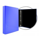 CARPETA FORRADA FOLIO 4 ANILLAS 25MM AZUL