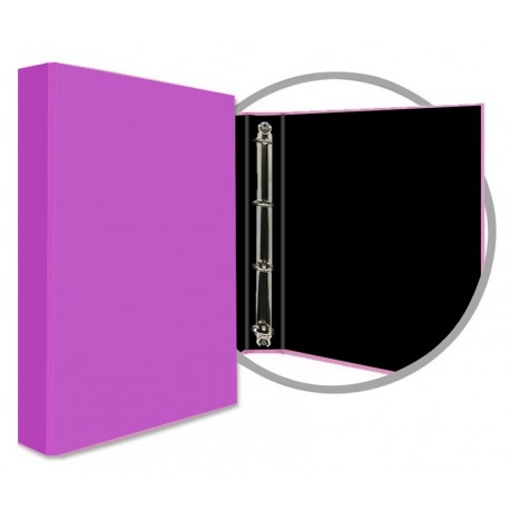 CARPETA FORRADA FOLIO 4 ANILLAS 25MM VIOLETA