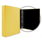 CARPETA FORRADA FOLIO 4 ANILLAS 40MM AMARILLA
