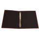 CARPETA FORRADA FOLIO 4 ANILLAS 40MM ROJA