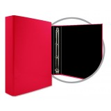 CARPETA FORRADA FOLIO 4 ANILLAS 40MM ROJA
