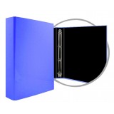 CARPETA FORRADA FOLIO 4 ANILLAS 40MM AZUL