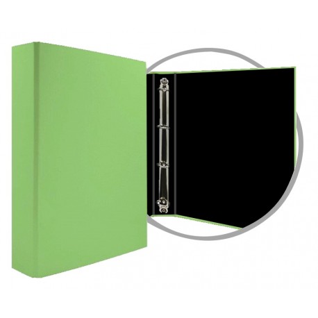 CARPETA FORRADA FOLIO 4 ANILLAS 40MM VERDE