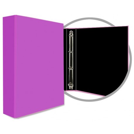 CARPETA FORRADA FOLIO 4 ANILLAS 40MM VIOLETA