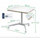 MESA REGULABLE ERGONOMICA CON RUEDAS