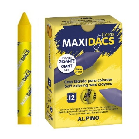 CERAS MAXIDACS UNICOLOR C/12 UDS AMARILLO