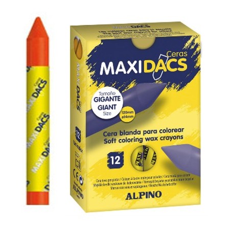 CERAS MAXIDACS UNICOLOR C/12 UDS NARANJA