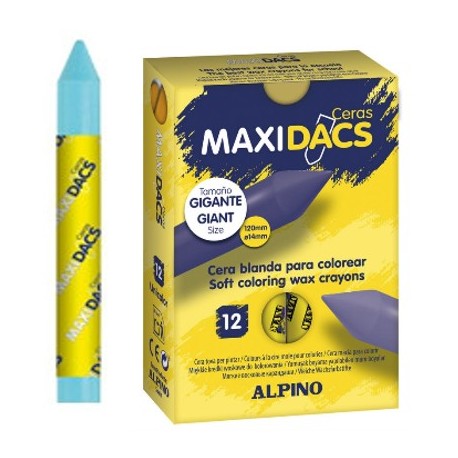 CERAS MAXIDACS UNICOLOR C/12 UDS AZUL CLARO