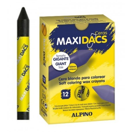 CERAS MAXIDACS UNICOLOR C/12 UDS NEGRO