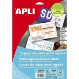 TARJETA VISITA APLI 10610 250G 89X51 BLANCA MATE 