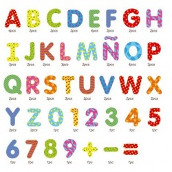 LETRAS Y NÚMEROS MAGNÉTICOS DECORADOS