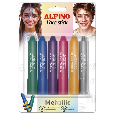 MAQUILLAJE ALPINO FACE STICK METALLIC C/6 UDS