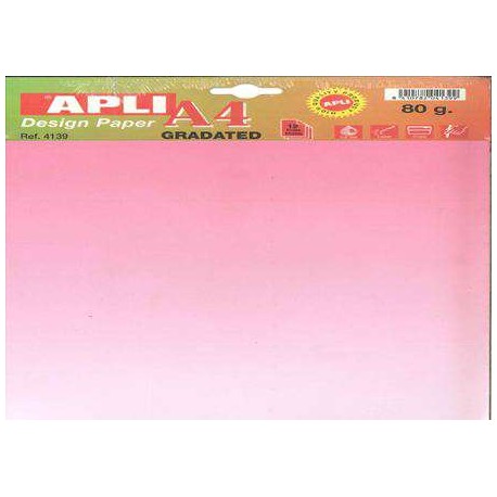 (L) PAPEL DEGRADADO APLI 4139 ROSA