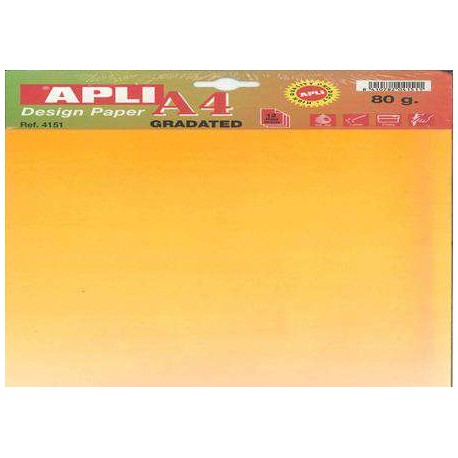 (L) PAPEL DEGRADADO APLI 4141 NARANJA SUAVE