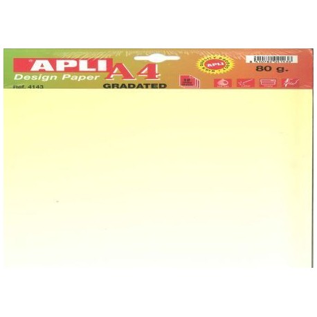 (L) PAPEL DEGRADADO APLI 4143 AMARILLO