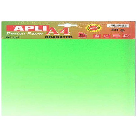 (L) PAPEL DEGRADADO APLI 4147 VERDE INTENSO