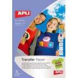 PAPEL TRANSFER CAMISETAS OSCURAS 5 HOJAS 10247