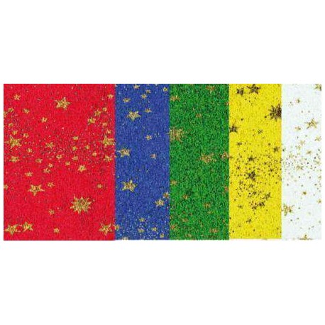 (L) PAPEL CRESPON 50X250 ESTRELLAS AMARILLO