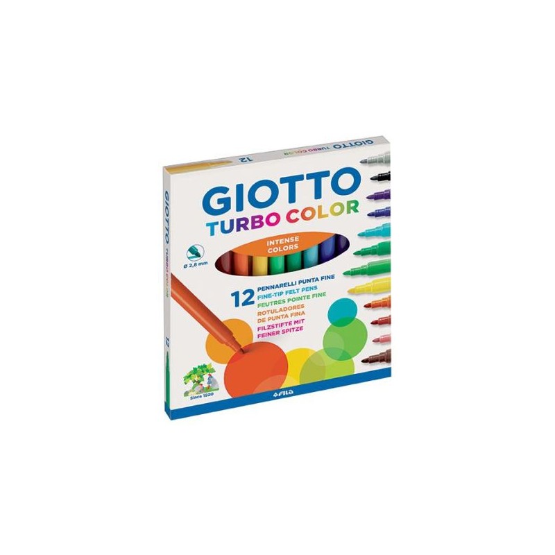 Schoolpack 144 rotuladores Giotto Turbo Color Fino surtidos