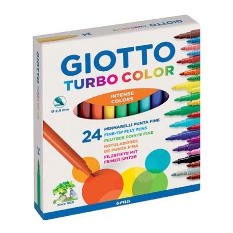 ROTULADOR FINO GIOTTO TURBO COLOR C/24 SURTIDO