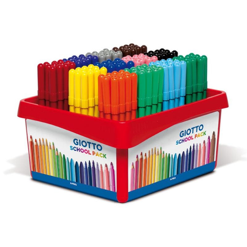 CAJA 24 ROTUL. FIBRA GIOTTO TURBO COLOR FINO SURT.