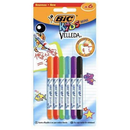 ROTULADOR VELLEDA BIC KIDS MINI E/6