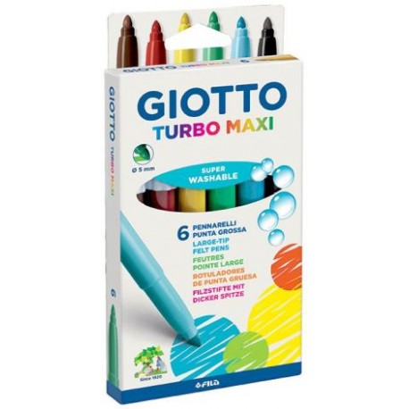 ROTULADOR GRUESO GIOTTO TURBO MAXI C/6 SURTIDO