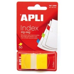 BANDERITAS INDEX APLI 25X45MM 50 UD AMARILLO