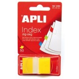 BANDERITAS INDEX APLI 25X45MM 50 UD AMARILLO