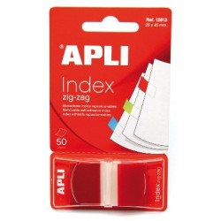 BANDERITAS INDEX APLI 25X45MM 50 UD ROJO