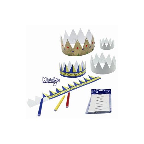 CORONAS DE CARTON PARA DECORAR B/12 UDS