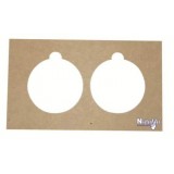 (L) PACK DE 4 PLANTILLAS DOBLE BOLAS NAVIDEÑAS 20X