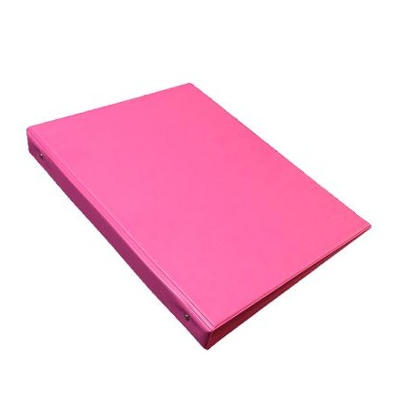 CARPETA PVC FOLIO 4 ANILLAS DE 25 FUCSIA