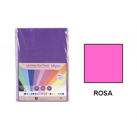 GOMA EVA ADHESIVA 20X30 CMS 1 UND ROSA