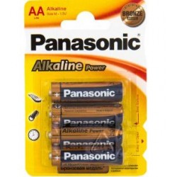 PILAS PANASONIC ALCALINAS AA LR06 4 UDS