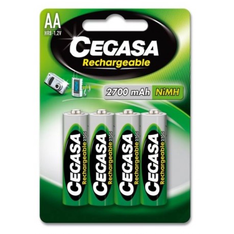 PILAS CEGASA RECARGABLES HR06 AA 2100 MAH 4UDS